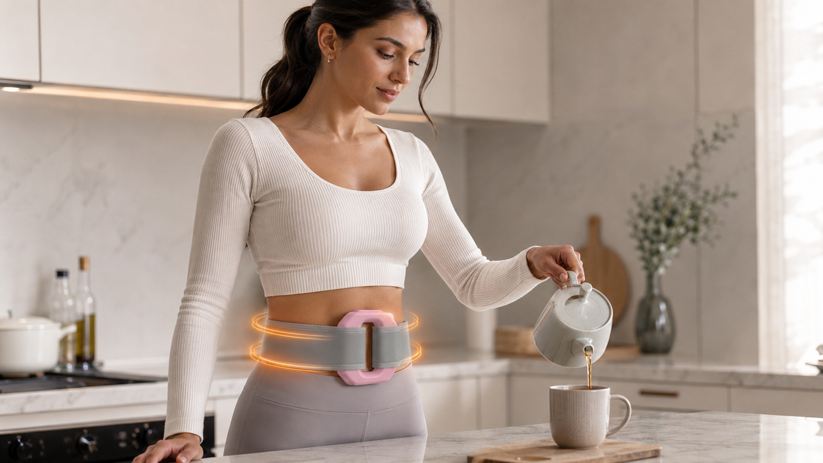 Woman using EVRLYM during her daily routine